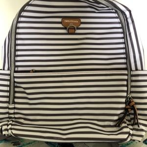 TWELVElittle striped On-the-go diaper backpack
